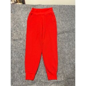Athleta Waffle Knit Joggers Red Orange Tencel Modal Blend XS Loungewear Pants